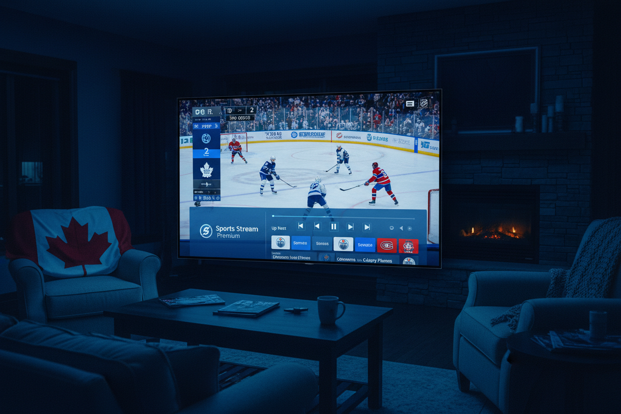IPTV Smarters Pro Canada subscription — NHL hockey streaming on Smart TV 4K